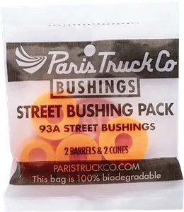 Paris Street Bushing Pk Barrel/cone 93a Orange - Skateboard Bearings