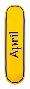 April Team Og Logo Yellow/purple Mini Deck 7.37 - Skateboard Deck