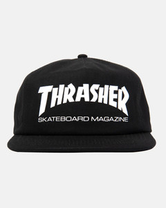 Thrasher Skate Mag Snapback Hat Black/white - Skateboard Hat