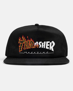 Thrasher Ignite Snapback Hat Black - Skateboard Hat