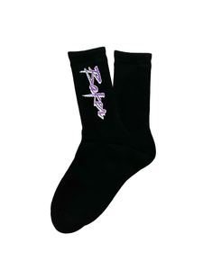 Baker Purple Pain Socks Black - Skateboard Socks