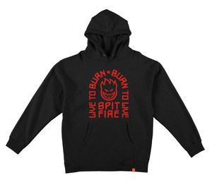 Spitfire Ltb Arch Black/red Hd/swt M - Skateboard Sweatshirt