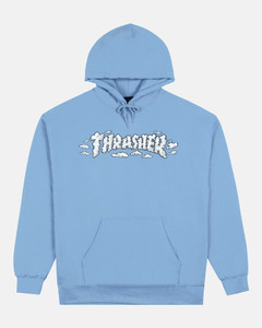 Thrasher Spanky Clouds Light Blue Hd/swt L - Skateboard Sweatshirt
