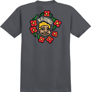 Krooked Mg Charcoal Ss L - Skateboard Tshirt