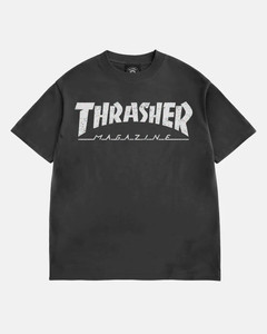 Thrasher Mag Logo Vintage Black Ss M - Skateboard Tshirt