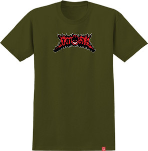 Spitfire Flame Out Bighead Fill Military Green Ss Xl - Skateboard Tshirt