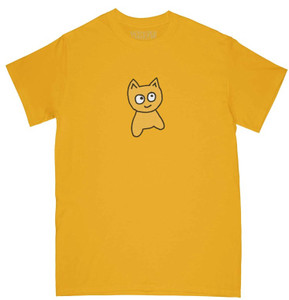 Meow Big Cat Gold Ss Xl - Skateboard Tshirt