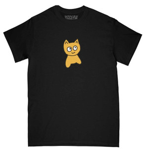 Meow Big Cat Black Ss Youth S - Skateboard Tshirt