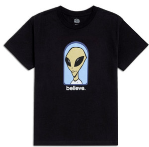Alien Workshop Believe Black Ss L - Skateboard Tshirt
