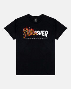 Thrasher Ignite Black Ss M - Skateboard Tshirt