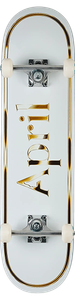 April - Og Logo Golden Complete-8.0 White - Complete Skateboard