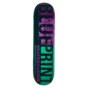 Blueprint - Kept Deck-8.25 Dk Grn/purple Stain - Skateboard Deck