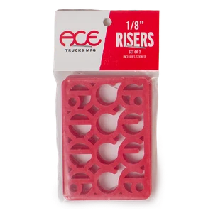 Ace Trucks - Shims Riser Pads 1/8" Red - Skateboard Risers