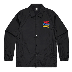 Thrasher - Sticker Coach Jacket Xxl-black - Skateboard Jacket