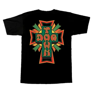Dogtown - Cross Logo Rasta Ss 2xl-black - Skateboard Tshirt