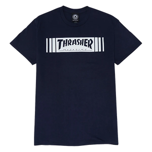 Thrasher - Bar Ss L-navy - Skateboard Tshirt