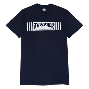 Thrasher - Bar Ss Xl-navy - Skateboard Tshirt