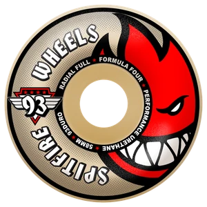 Spitfire - F4 93a Rad Full 58mm Nat - Skateboard Wheels (Set Of Four)
