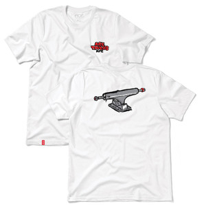 Ace Sketch White Ss L - Skateboard Tshirt