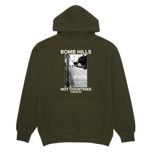 Gx1000 Bomb Hills Not Countries Green/white Hd/swt M - Skateboard Sweatshirt