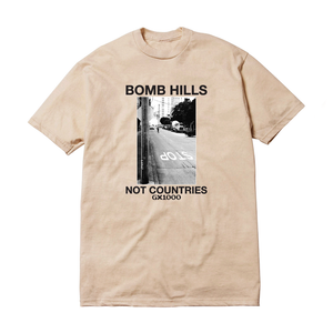 Gx1000 Bomb Hills Not Countries Sand/black Ss Xxl - Skateboard Tshirt