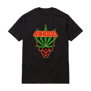 Gx1000 Leaf Black Ss M - Skateboard Tshirt