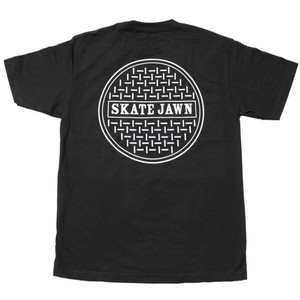 Skate Jawn Sewer Cap Black Ss M - Skateboard Tshirt
