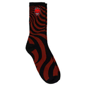 Spitfire Bighead Fill Emb Swirl Socks Dark Red - Skateboard Socks