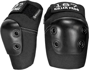 187 - Slim Elbow Pads L - Black - Skateboard Pads