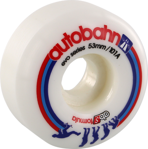 Autobahn - Evolution 53mm 101a White - (Set of Four) Skateboard Wheels
