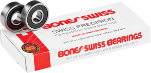 Bones Bearings - Swiss (single Set) Bearings - Skateboard Bearings Bones Bearings - Swiss (single Set) Bearings - Skateboard Bearings