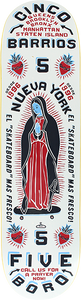 Five Boro - Cinco Barrios Deck - 8.5 White - Skateboard Deck