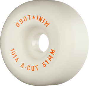 Mini Logo - Logo A - Cut 51mm 101a White Ppp - (Set of Four) Skateboard Wheels Mini Logo - Logo A - Cut 51mm 101a White Ppp - (Set of Four) Skateboard Wheels