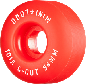 Mini Logo - Logo C - Cut 54mm 101a Red Pp - (Set of Four) Skateboard Wheels Mini Logo - Logo C - Cut 54mm 101a Red Pp - (Set of Four) Skateboard Wheels