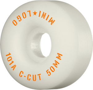 Mini Logo - Logo C - Cut 50mm 101a White Ppp - (Set of Four) Skateboard Wheels Mini Logo - Logo C - Cut 50mm 101a White Ppp - (Set of Four) Skateboard Wheels