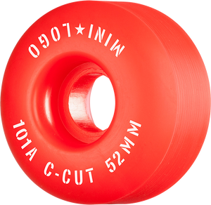 Mini Logo - Logo C - Cut 52mm 101a Red Pp - (Set of Four) Skateboard Wheels Mini Logo - Logo C - Cut 52mm 101a Red Pp - (Set of Four) Skateboard Wheels