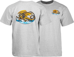 Powell Peralta - Oval Dragon Ss S - Heather Grey - Skateboard Tshirt