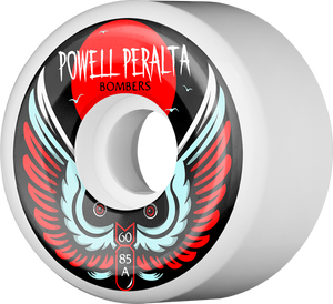 Powell Peralta - Bomber Iii 85a 60mm White - (Set of Four) Skateboard Wheels Powell Peralta - Bomber Iii 85a 60mm White - (Set of Four) Skateboard Wheels