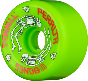 Powell Peralta - G - Bones Ii 97a 64mm Green - (Set of Four) Skateboard Wheels