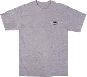 Real - Stock Oval Ss S - Heather Grey - Skateboard Tshirt
