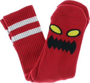 Toy Machine - Monster Face Crew Socks - Red 1 Pair Toy Machine - Monster Face Crew Socks - Red 1 Pair
