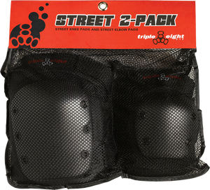 Triple Eight - 8 Street 2 ack Jr Black - Skateboard Pads