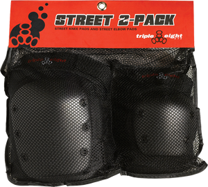 Triple Eight - 8 Street 2 ack S Black - Skateboard Pads