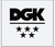 Dgk 5-star Sticker Black/white