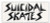 Dogtown Suicidal Skates Logo White 6.5" Sticker