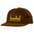 Krooked Skript Snapback Hat Brown/gold - Skateboard Hat