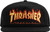 Thrasher Flame Emb. Snapback Hat Black - Skateboard Hat