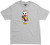 Baker Bunny Heather Grey Ss S - Skateboard Tshirt