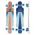 Layback Sun Stripe Blue Drop Through Longboard Complete 9.5 X 40.00 - Complete Skateboard