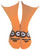 Heroin Big Egg Socks Neon Orange - Skateboard Socks